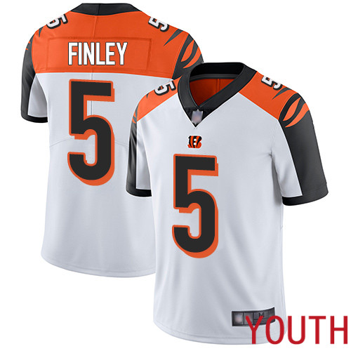 Cincinnati Bengals Limited White Youth Ryan Finley Road Jersey NFL Footballl 5 Vapor Untouchable